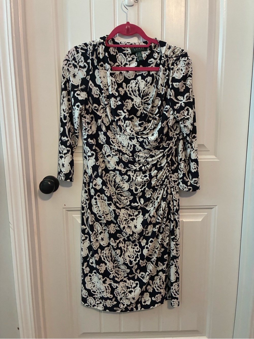 Ralph Lauren Black and White Printed Dress